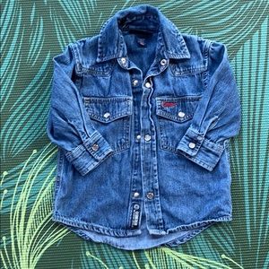 5/$20 Oshkosh 2T denim snap shirt